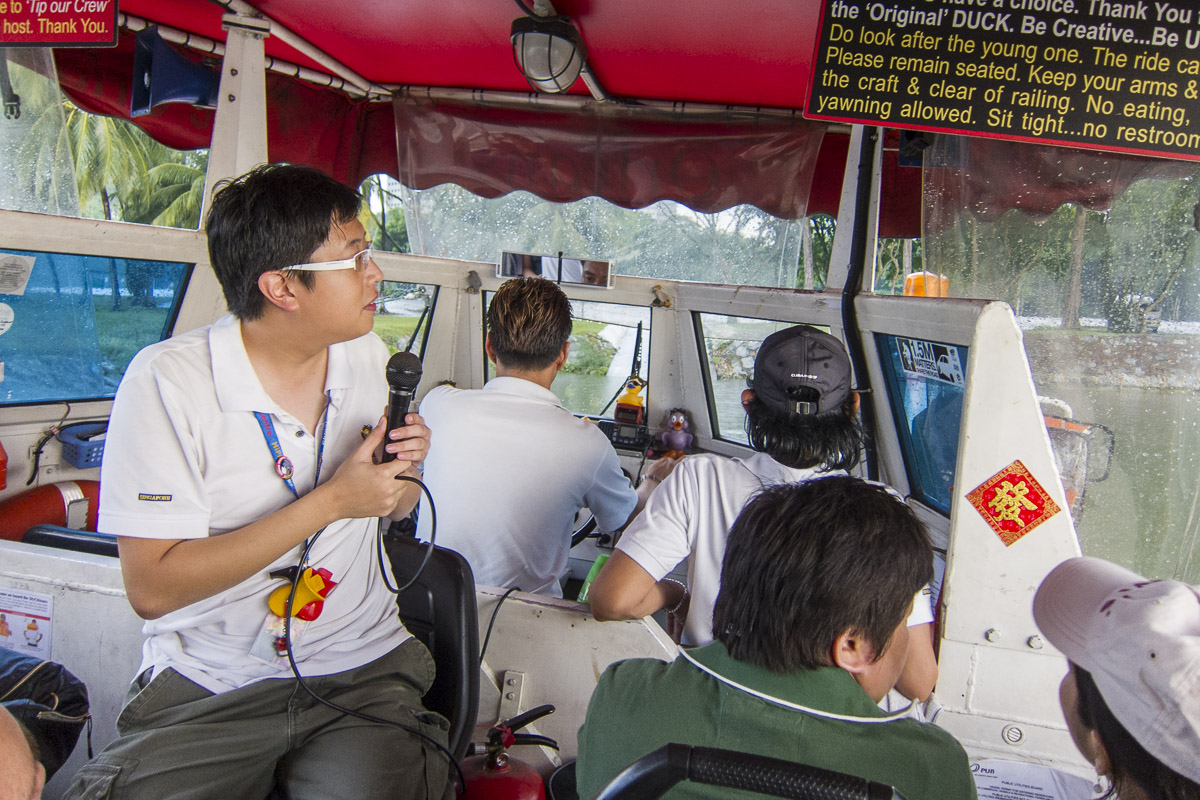 The DUKW prepares to transition from water to land.